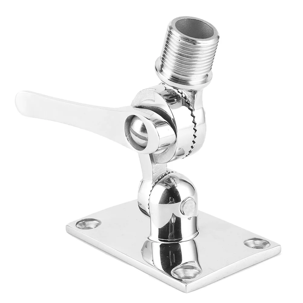 Stainless Steel VHF Antenna Ratchet Mount Dual Axle Adjustable Fixing Base for Marine Boat 1 -14in Thread
Stainless Steel VHF Antenna Ratchet Mount Dual Axle Adjustable Fixing Base for Marine Boat 1 -14in Thread