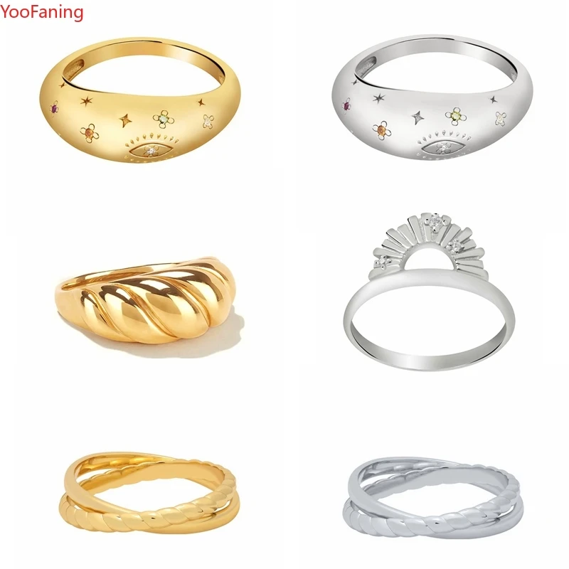 2022 Flower Star Crown Gold Plated Silver Bling Minimalist Party Ring Fashion Ring Couple Jewelry Punk Style Gift Anillos Mujer
2022 Flower Star Crown Gold Plated Silver Bling Minimalist Party Ring Fashion Ring Couple Jewelry Punk Style Gift Anillos Mujer