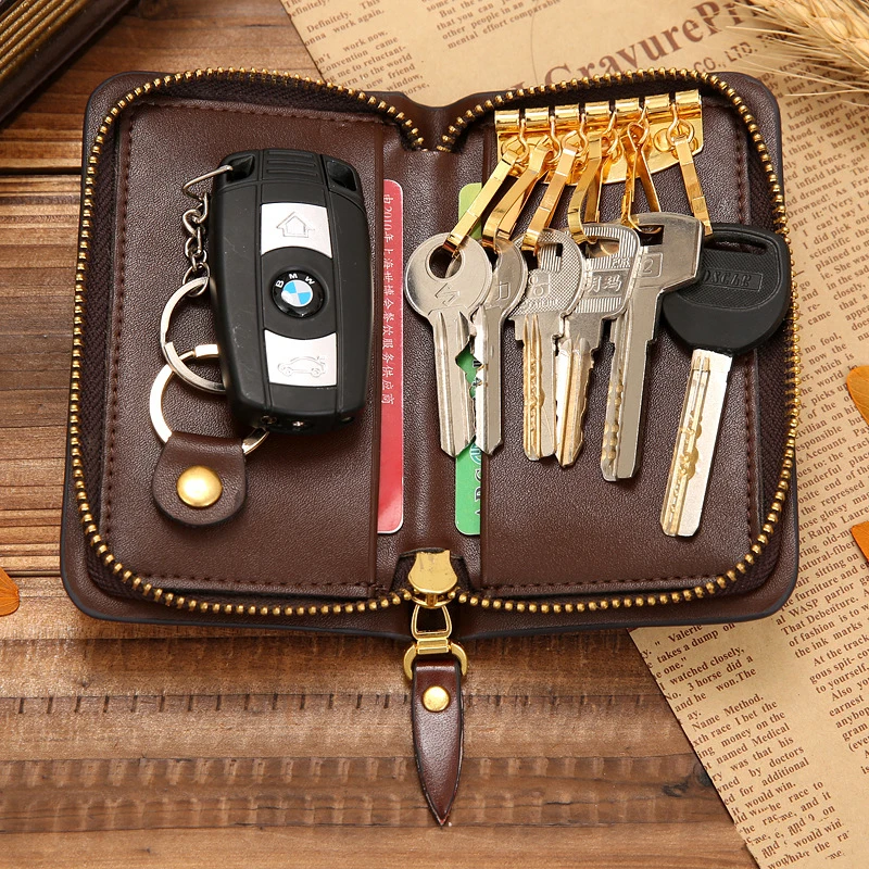 Leather Key Holder Men And Women Key Wallet Key Case Coin Purse Multifunction Fashion Housekeeper Key Bag Organizer
Leather Key Holder Men And Women Key Wallet Key Case Coin Purse Multifunction Fashion Housekeeper Key Bag Organizer