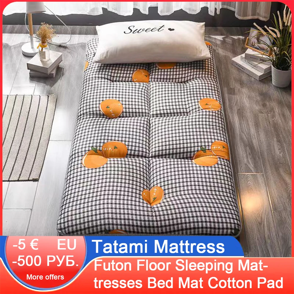 

Foldable Japanese Tatami Mattress Futon Floor Sleeping Mattresses Bed Thickened Moisture-Proof Dormitory Floor Mat Cotton Pad