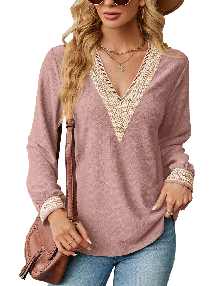 Fashion Woman Blouse 2023 Autumn New Streetwear Solid V-Neck T-shirt LOOSE Long Sleeve Toptemperament Gentle Women's Clothin
Fashion Woman Blouse 2023 Autumn New Streetwear Solid V-Neck T-shirt LOOSE Long Sleeve Toptemperament Gentle Women's Clothin