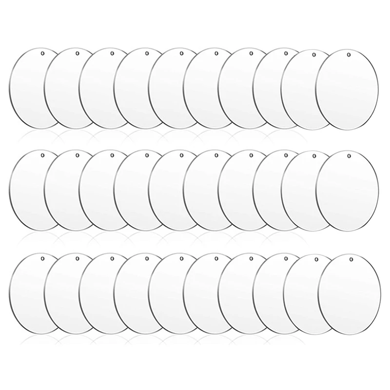 30PCS 4Inch Acrylic Circle Transparent Ornament, Blank Disc With Hole, Suitable For DIY Craft Project Supplies
30PCS 4Inch Acrylic Circle Transparent Ornament, Blank Disc With Hole, Suitable For DIY Craft Project Supplies