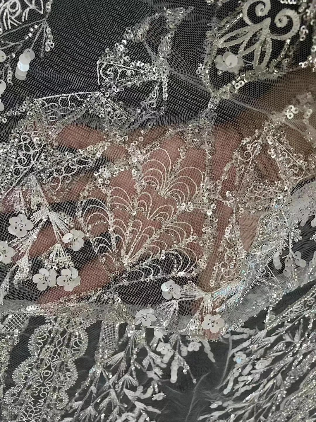 13 SU Latest White Bridal Wedding Gown Dress Lace Fabric Heavy Bead Tulle Embroidery Lace Fabric
13 SU Latest White Bridal Wedding Gown Dress Lace Fabric Heavy Bead Tulle Embroidery Lace Fabric