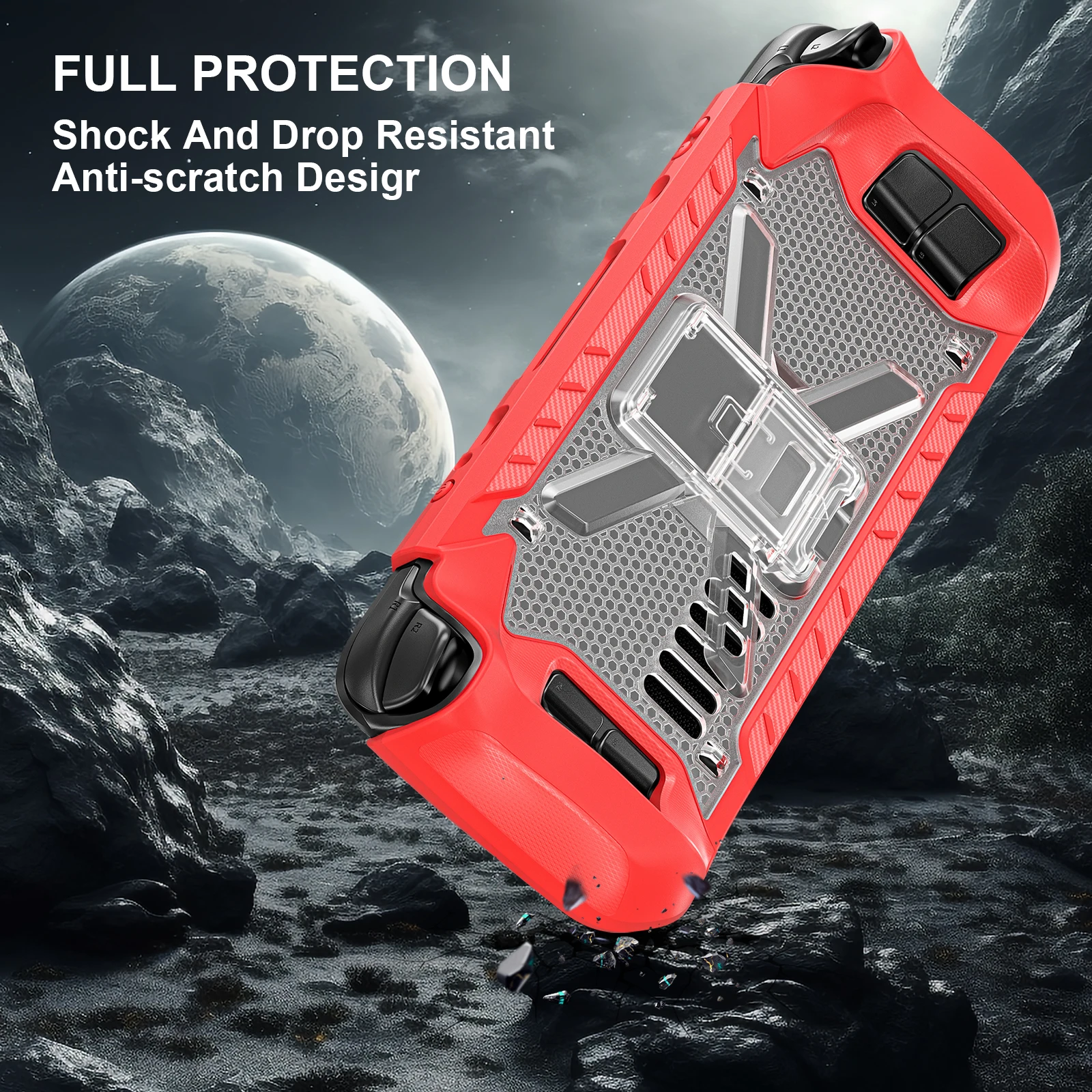 Anteen Foldable Holder Stand Case for Steam Deck Deck Foldable Armored Cover Anti-fall Shockproof Silicone Hard Protection Shell
Anteen Foldable Holder Stand Case for Steam Deck Deck Foldable Armored Cover Anti-fall Shockproof Silicone Hard Protection Shell