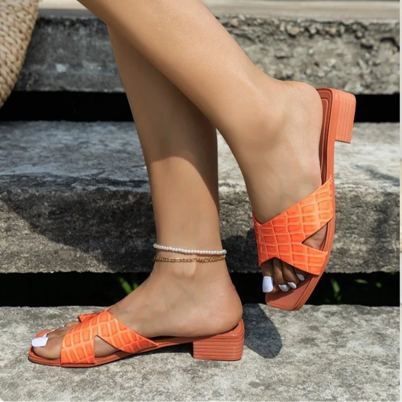 Women's Mules 2023 Summer Plus Size Shoes New Fashion Square Toe Women's Slippers Outdoor Chunky Heel Ladies Casual Slides
Women's Mules 2023 Summer Plus Size Shoes New Fashion Square Toe Women's Slippers Outdoor Chunky Heel Ladies Casual Slides