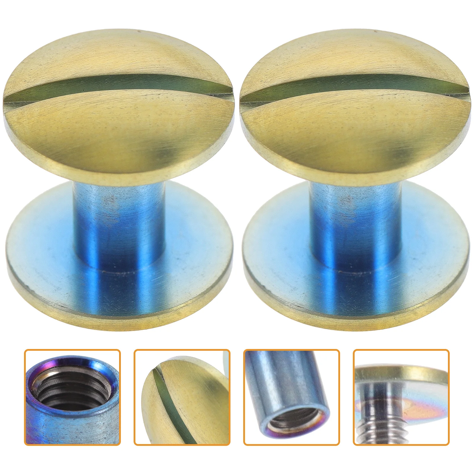 2 Pcs Titanium Belt Screws Belt Buckle Belt Binding Post Does Not Rust Scrapbook Binder Titanium Alloy Binding Screws Belt 
2 Pcs Titanium Belt Screws Belt Buckle Belt Binding Post Does Not Rust Scrapbook Binder Titanium Alloy Binding Screws Belt