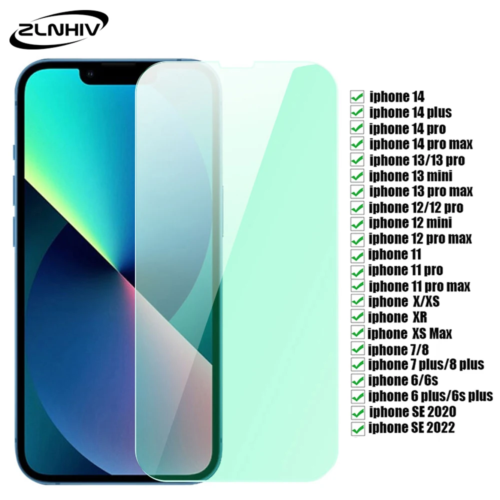 ZLNHIV phone screen protector For iphone 14 13 12 11 pro max mini X XS Max XR SE 7 8 6 plus Green Eye Protection Tempered Glass
ZLNHIV phone screen protector For iphone 14 13 12 11 pro max mini X XS Max XR SE 7 8 6 plus Green Eye Protection Tempered Glass