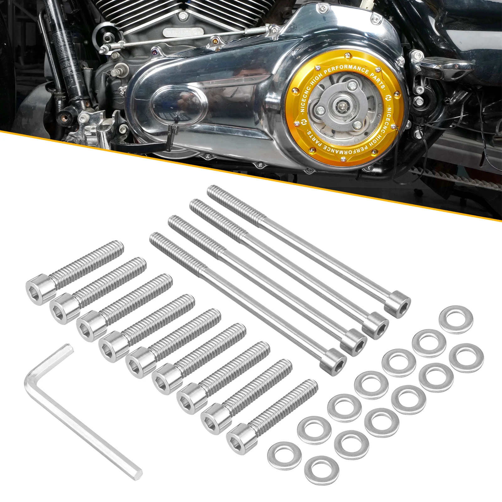 For 2020-2023 Harley CVO Tri Glide Road Glide Limited Primary Cover Bolt Screws for Road Glide Ultra 2011-2020 FLHTP 2010-2018
For 2020-2023 Harley CVO Tri Glide Road Glide Limited Primary Cover Bolt Screws for Road Glide Ultra 2011-2020 FLHTP 2010-2018