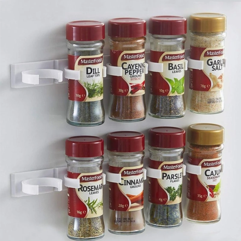 2/4PCS Kitchen Storage Clips Rack Wall Mount Spice Rack Seasoning Bottle Plastic Clip Cabinet Door Hooks Jar Spice Holder Tools
2/4PCS Kitchen Storage Clips Rack Wall Mount Spice Rack Seasoning Bottle Plastic Clip Cabinet Door Hooks Jar Spice Holder Tools