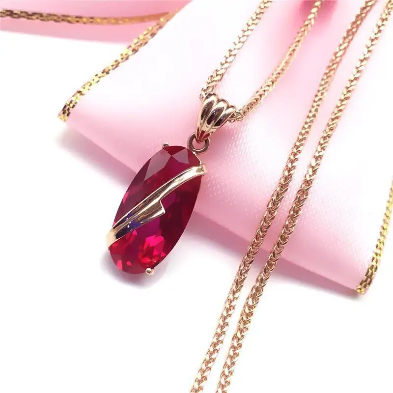 Purple Gold Rose Gold Inlaid Red Stone Pendant Set Fashion Temperament Korean Style High Sense Color Gold Clavicle Chain Ladies
Purple Gold Rose Gold Inlaid Red Stone Pendant Set Fashion Temperament Korean Style High Sense Color Gold Clavicle Chain Ladies