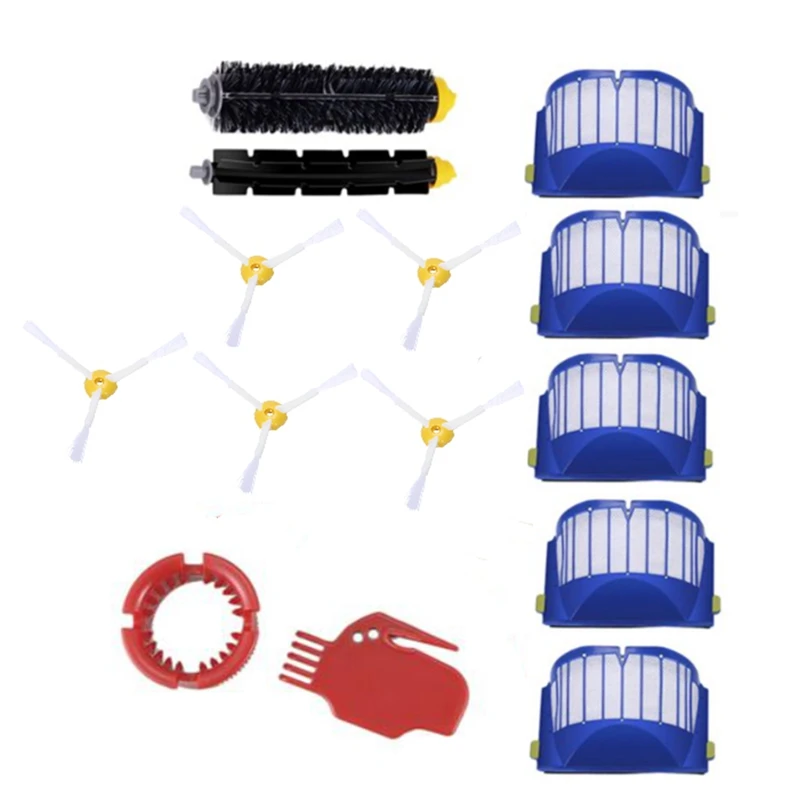 Compatible for IRobot Roomba 600 Serie,610 620 625 630 650 660 Bristle&Flexible Beater 3-Armed Brush Filters Kit 14 PCS
Compatible for IRobot Roomba 600 Serie,610 620 625 630 650 660 Bristle&Flexible Beater 3-Armed Brush Filters Kit 14 PCS