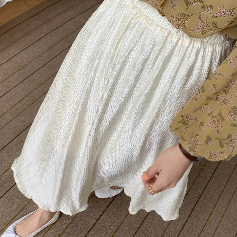 2022 Summer New High Waist Slimming Sense of Design Pleated Large Swing A- line Midi Skirt
2022 Summer New High Waist Slimming Sense of Design Pleated Large Swing A- line Midi Skirt