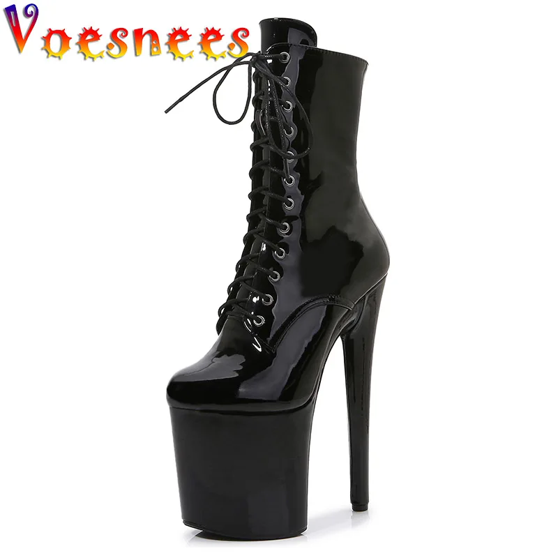 New 20CM Ultra High-Heels Women Platform Shoes Night Club Side Zipper Pole Dancing Shoes Fashion Black Round Toe Mid-Calf Boots
New 20CM Ultra High-Heels Women Platform Shoes Night Club Side Zipper Pole Dancing Shoes Fashion Black Round Toe Mid-Calf Boots