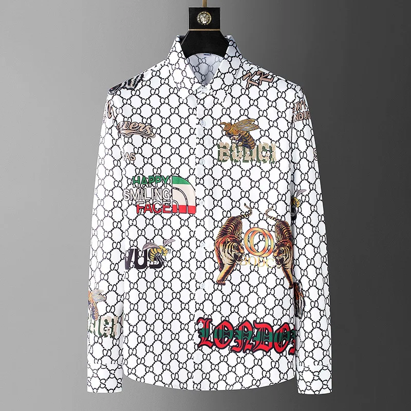 Spring Animal Printed Shirts for Men Social Social Dress Shirts Club Outfits Trend Fashion Clothing Shirt Men Camiseta Masculina
Spring Animal Printed Shirts for Men Social Social Dress Shirts Club Outfits Trend Fashion Clothing Shirt Men Camiseta Masculina