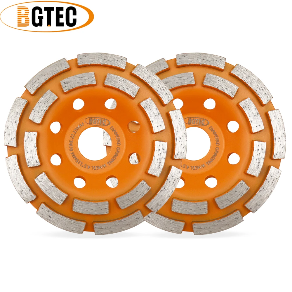 BGTEC 2pcs Dia4/4.5/5/7 Inch Hot Pressed Diamond Double Row Grinding Wheels For Concerte Tile Marble Masonry Polishing Cup Disc
BGTEC 2pcs Dia4/4.5/5/7 Inch Hot Pressed Diamond Double Row Grinding Wheels For Concerte Tile Marble Masonry Polishing Cup Disc
