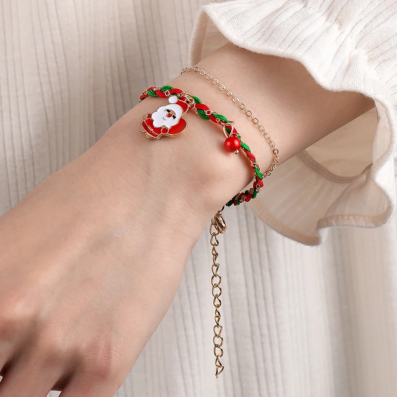 Creative Cute Design Christmas Charm Bracelet Santa Claus Shape Bracelet For Women Girls Korean Sweet Cute Jewelry Xmas Gifts
Creative Cute Design Christmas Charm Bracelet Santa Claus Shape Bracelet For Women Girls Korean Sweet Cute Jewelry Xmas Gifts