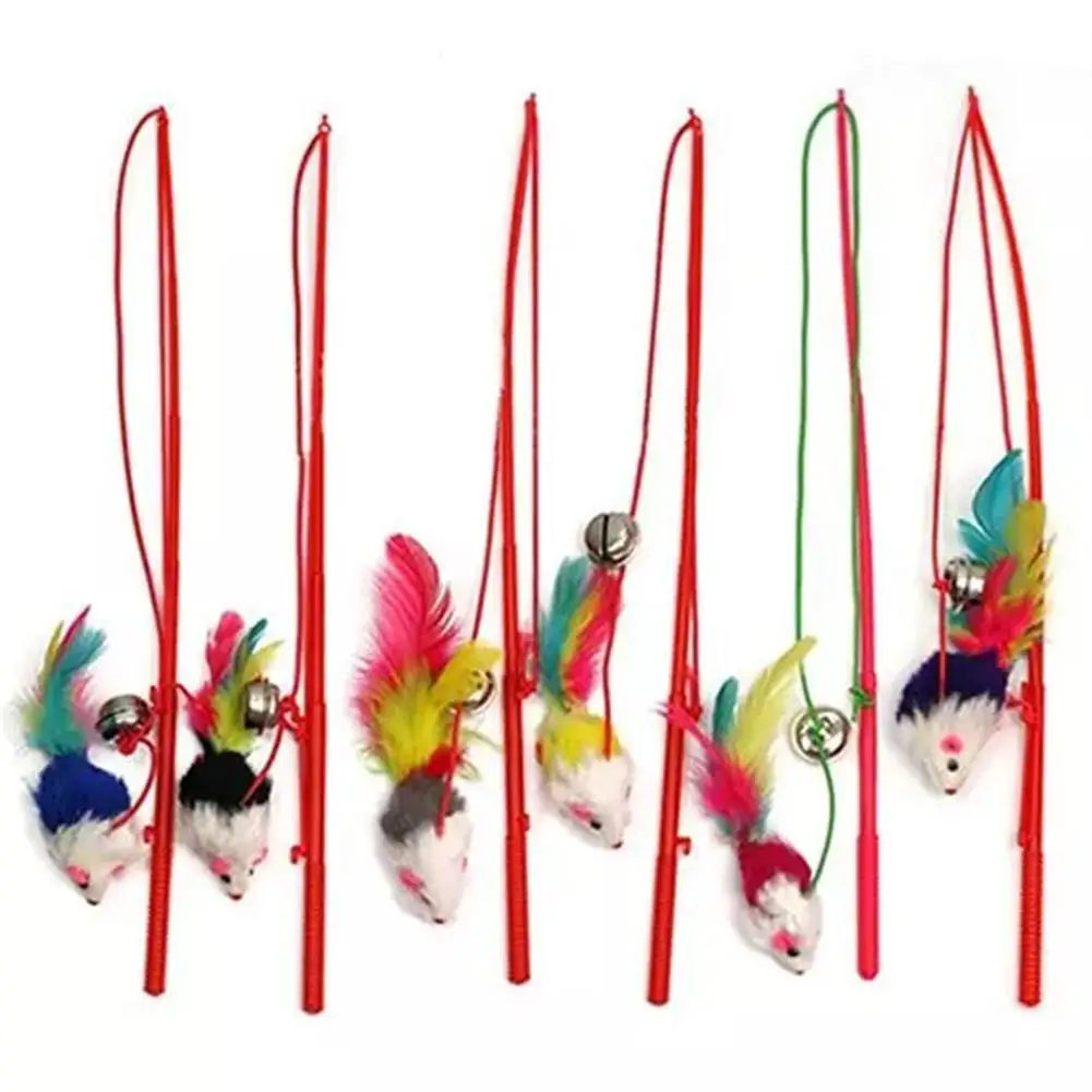 Funny Cat Teaser Stick Bell Feather Simulation Mouse Pet Cat Toys Cats Supplies Random Color Kitten Toys
Funny Cat Teaser Stick Bell Feather Simulation Mouse Pet Cat Toys Cats Supplies Random Color Kitten Toys
