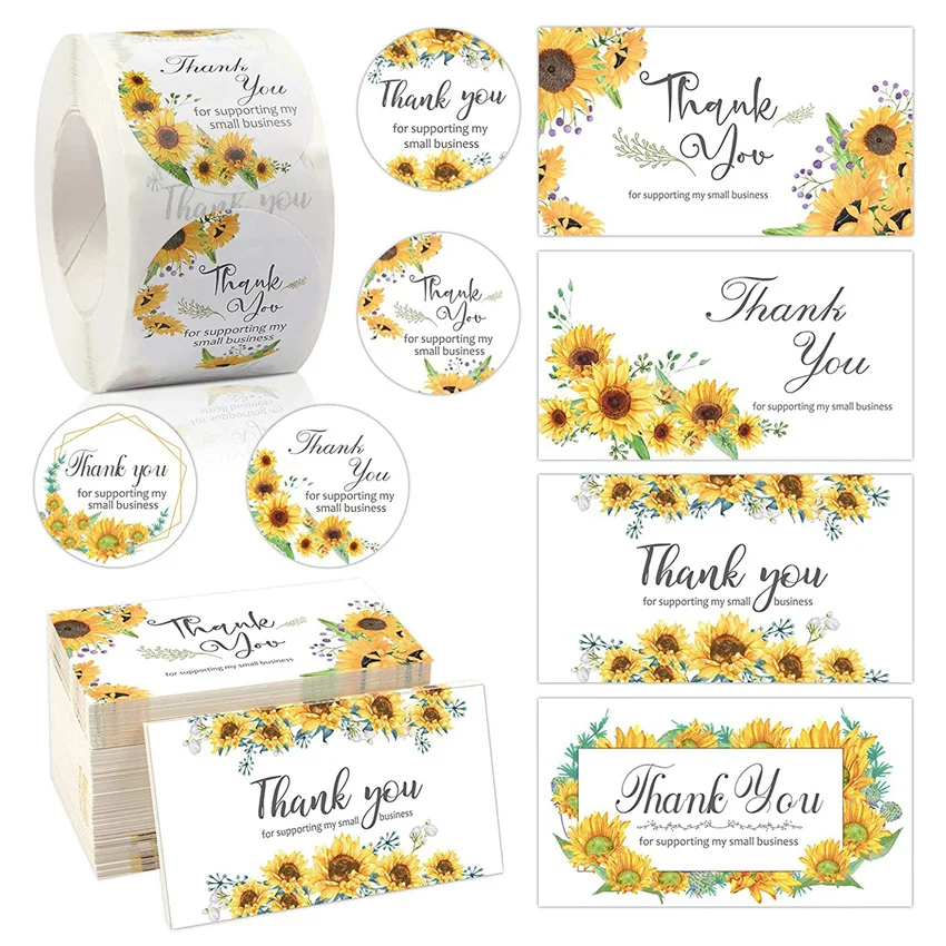 Sunflower Thank You Sticker rectangle Thank You Card for Small Business Appreciation Cardstock Gift Decorate Child Party Sticker
Sunflower Thank You Sticker rectangle Thank You Card for Small Business Appreciation Cardstock Gift Decorate Child Party Sticker