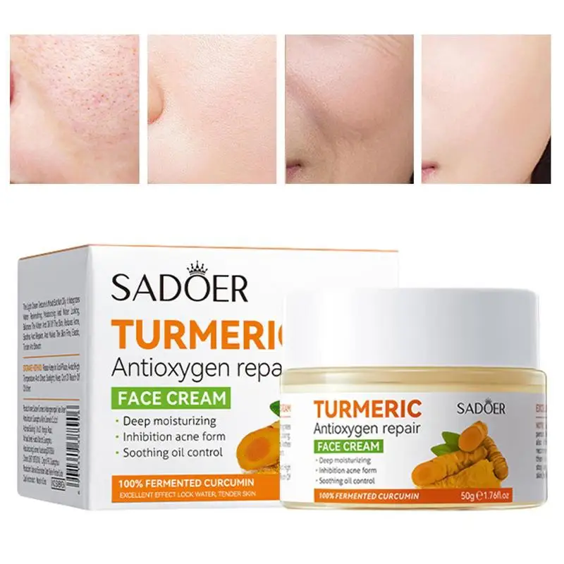 Turmeric Face Cream Suitable For Normal Dry & Oily Skin Moisturizing Hydrating Brightening Effect Lotion For Men And Women
Turmeric Face Cream Suitable For Normal Dry & Oily Skin Moisturizing Hydrating Brightening Effect Lotion For Men And Women