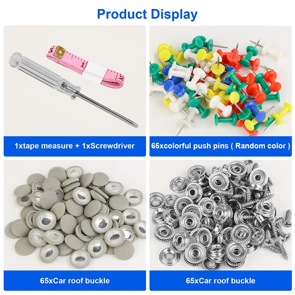 Part Buttons Kit Auto Replacement Parts Roof Buckles Fabric Buckle Fixing Screw Grey Repair Kit Rivets Retainer
Part Buttons Kit Auto Replacement Parts Roof Buckles Fabric Buckle Fixing Screw Grey Repair Kit Rivets Retainer
