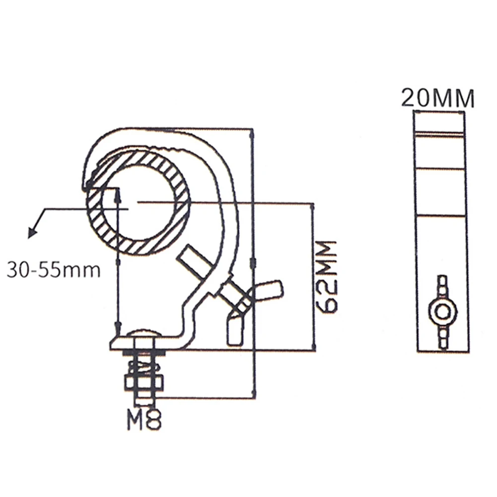 Stage Light Clamp O Clamp Stage Light Tubing 360 Degree 950g Aluminum Alloy Black/Silver DJ Lighting For 30-55mm
Stage Light Clamp O Clamp Stage Light Tubing 360 Degree 950g Aluminum Alloy Black/Silver DJ Lighting For 30-55mm