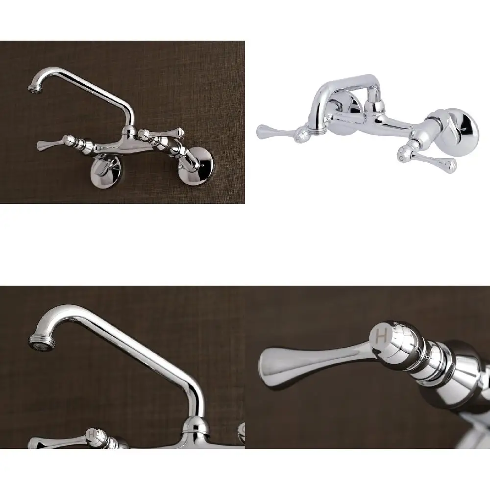 Upgraded Stylish Polished Chrome Kingston Two Handle Wall Mount Laundry Faucet - Easy Installation System with a Modern Look.
Upgraded Stylish Polished Chrome Kingston Two Handle Wall Mount Laundry Faucet - Easy Installation System with a Modern Look.