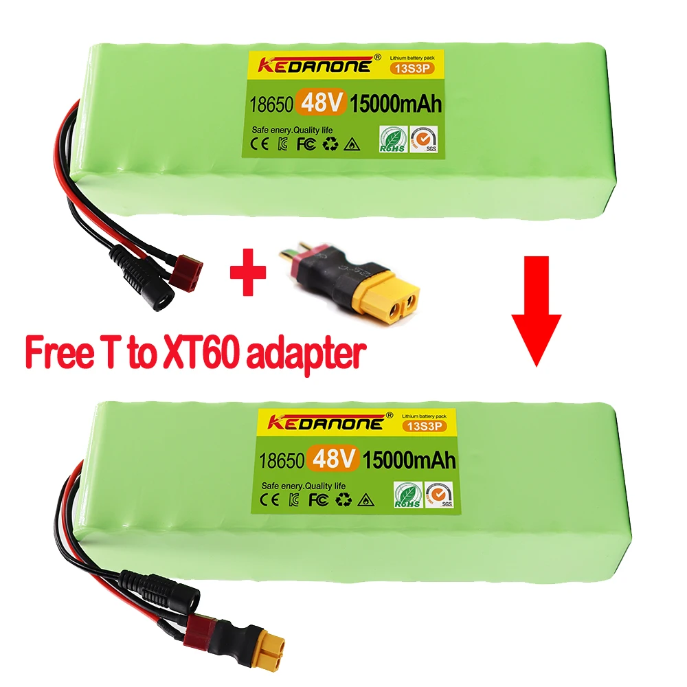 Special offer 48V 15000mAh 28000mAh 1000w 13S3P XT60 For 54.6v E-bike Electric bicycle Scooter
Special offer 48V 15000mAh 28000mAh 1000w 13S3P XT60 For 54.6v E-bike Electric bicycle Scooter