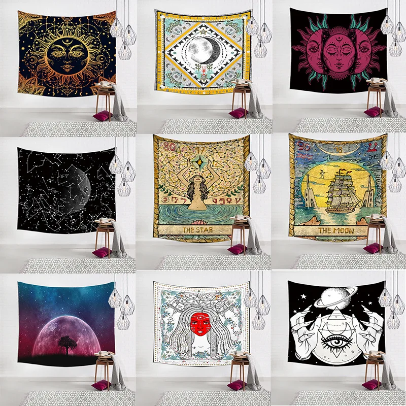 Tarot Tapestry Wall Hanging Mandala Bedroom Decoration Sun Moon Boho Aesthetic Home Art Decor Room Tapiz Pared Hippie Tapisserie
Tarot Tapestry Wall Hanging Mandala Bedroom Decoration Sun Moon Boho Aesthetic Home Art Decor Room Tapiz Pared Hippie Tapisserie