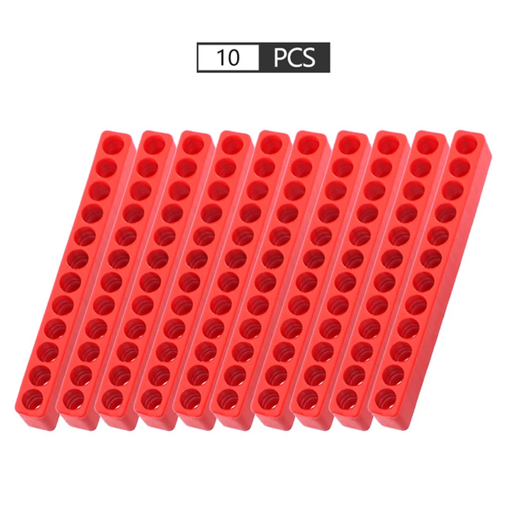 10Pcs 1/4Inch Hex Shank Screwdriver Bit Holder Plastic Storage Drill Bit Stand Power Tool Accessories For Batch Storage
10Pcs 1/4Inch Hex Shank Screwdriver Bit Holder Plastic Storage Drill Bit Stand Power Tool Accessories For Batch Storage