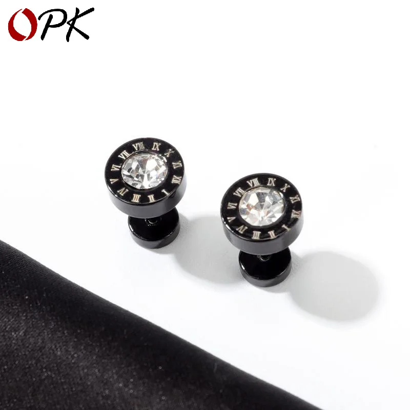 New Punk Style Personality Black Titanium Steel Earrings Hip-hop Street Fashion Male Roman Numeral Earrings Wholesale Hoop Punk
New Punk Style Personality Black Titanium Steel Earrings Hip-hop Street Fashion Male Roman Numeral Earrings Wholesale Hoop Punk