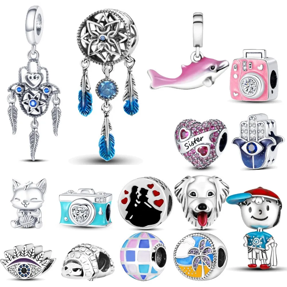 Original 925 Sterling Silver Beads White Pink Purple Dog Chicken Charms Fit Original Pandora Bracelet Women Jewelry DIY Gift
Original 925 Sterling Silver Beads White Pink Purple Dog Chicken Charms Fit Original Pandora Bracelet Women Jewelry DIY Gift