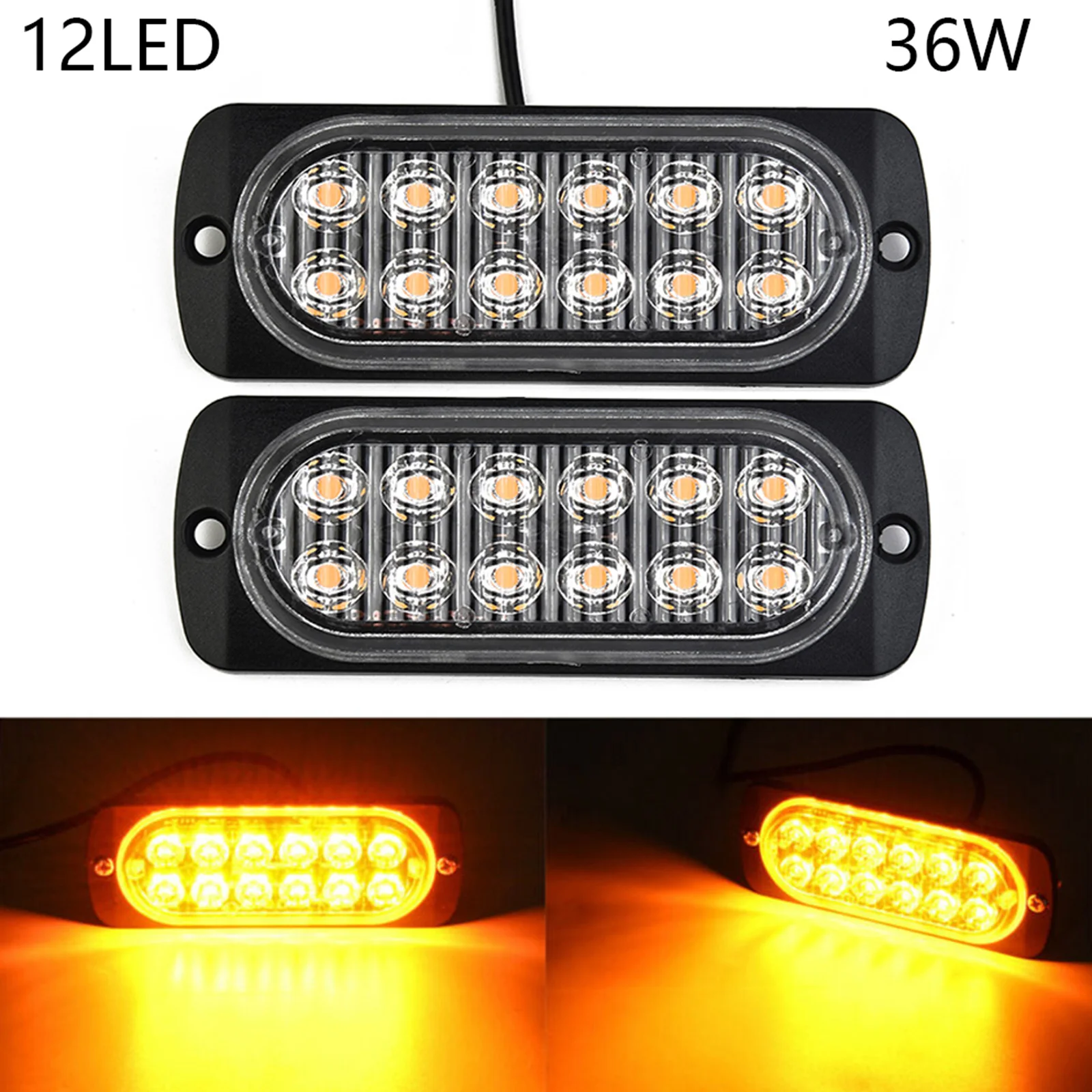2pcs 12LED Car Strobe Warning Light 12V 36W 6500K Amber Constantly Bright Light Bar Car Truck Signal Warning Lamps Car Light
2pcs 12LED Car Strobe Warning Light 12V 36W 6500K Amber Constantly Bright Light Bar Car Truck Signal Warning Lamps Car Light