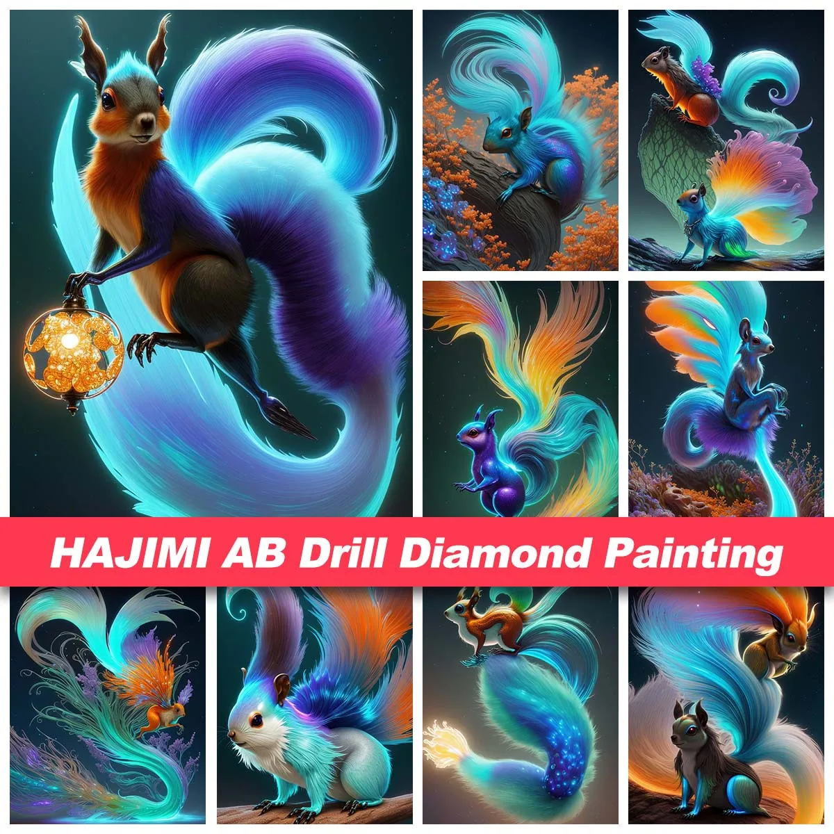 HAJIMI AB Diamond Painting Squirrel Full Drill Diamond Embroidery Cute Animals Mosaic Rhinestone Wall Art Childrens Room Decor
HAJIMI AB Diamond Painting Squirrel Full Drill Diamond Embroidery Cute Animals Mosaic Rhinestone Wall Art Childrens Room Decor