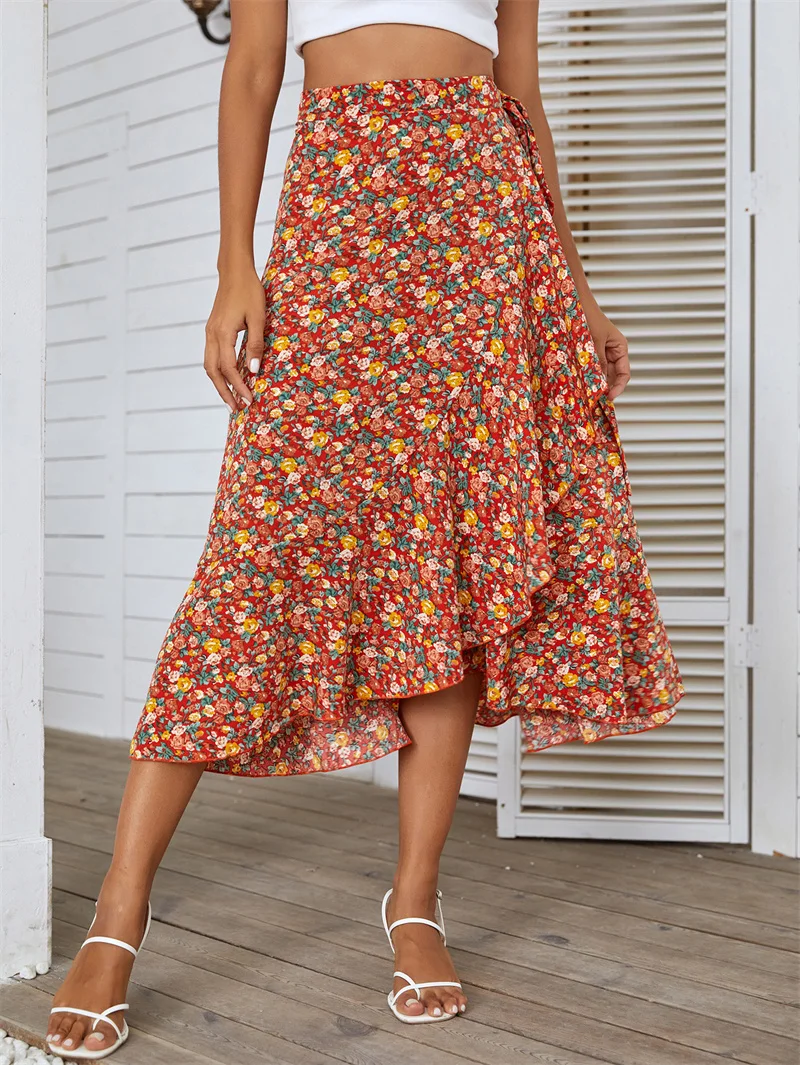hirigin Vinatge Women Long Midi Skirts 2022 Female High Waist Tie-up Split Floral Print Ruffles Irregular Hem Skirts Beachwear
hirigin Vinatge Women Long Midi Skirts 2022 Female High Waist Tie-up Split Floral Print Ruffles Irregular Hem Skirts Beachwear