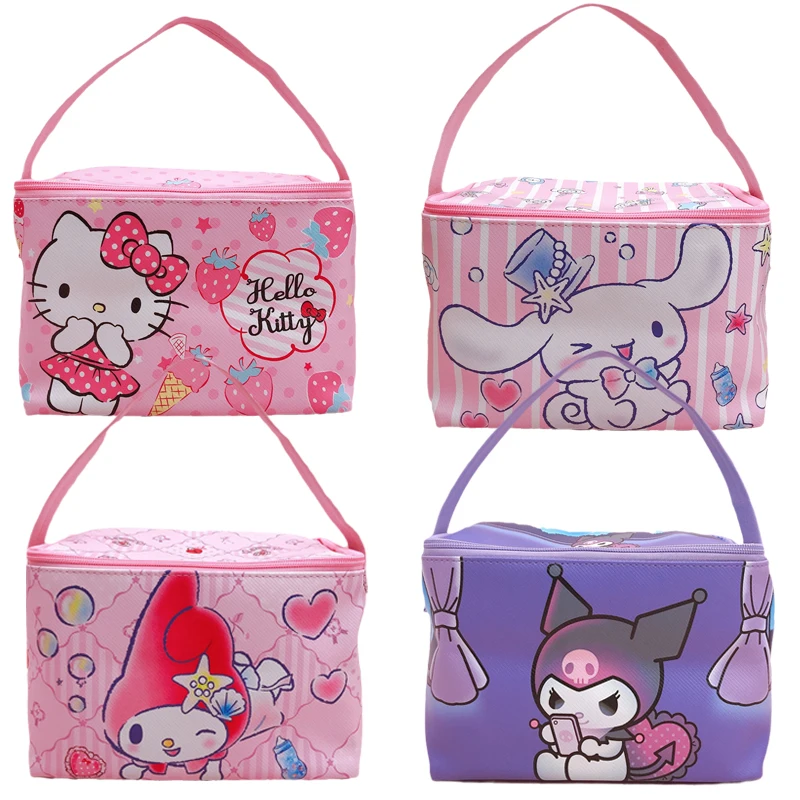 Sanrioed аниме Kawaii Cinnamoroll Kt Cat My Melody Little Twin Star Kuromi Ланч-бокс, бэнто сумка, Мультяшные сумки для пикника, сумочка, подарки 
Sanrioed аниме Kawaii Cinnamoroll Kt Cat My Melody Little Twin Star Kuromi Ланч-бокс, бэнто сумка, Мультяшные сумки для пикника, сумочка, подарки