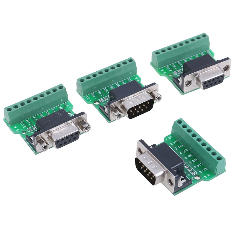 9pin Solderless For Connectors DB9 RS232 Serial to Terminal Adapter 
9pin Solderless For Connectors DB9 RS232 Serial to Terminal Adapter