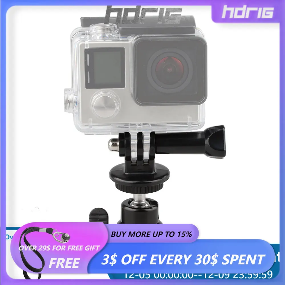 HDRIG 360 Degree Rotating Clip Clamp Mount Tripod Adapter for Gopro HD Hero Camera
HDRIG 360 Degree Rotating Clip Clamp Mount Tripod Adapter for Gopro HD Hero Camera