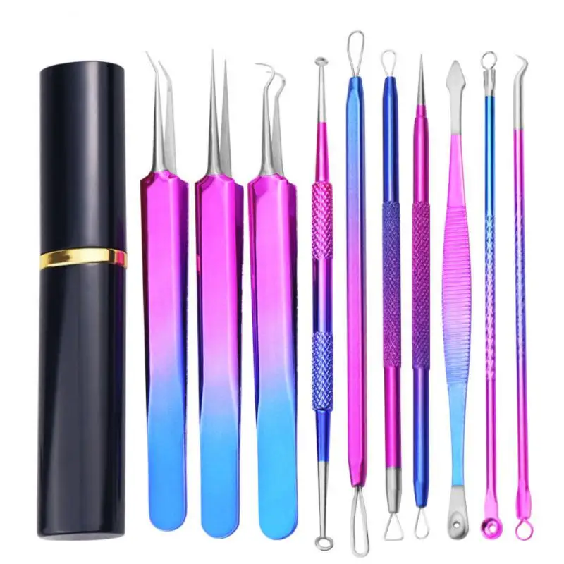 10pcs Stainless Steel Blackhead Comedone Acne Blemish Extractor Remover Face Skin Care Pore Cleaner Needles Remove Tools Hot
10pcs Stainless Steel Blackhead Comedone Acne Blemish Extractor Remover Face Skin Care Pore Cleaner Needles Remove Tools Hot