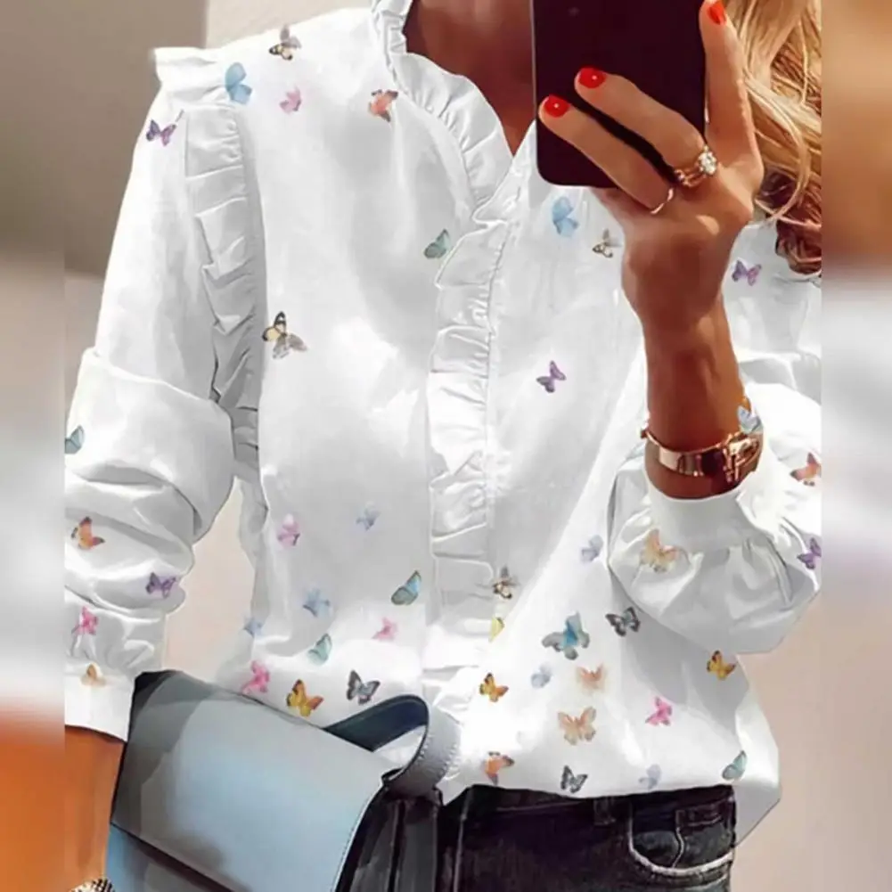 Shirring Blouse Vintage Flower Print Stand Collar V Neck Women's Spring Shirt Loose Soft Breathable Lady Top for Ol Style
Shirring Blouse Vintage Flower Print Stand Collar V Neck Women's Spring Shirt Loose Soft Breathable Lady Top for Ol Style