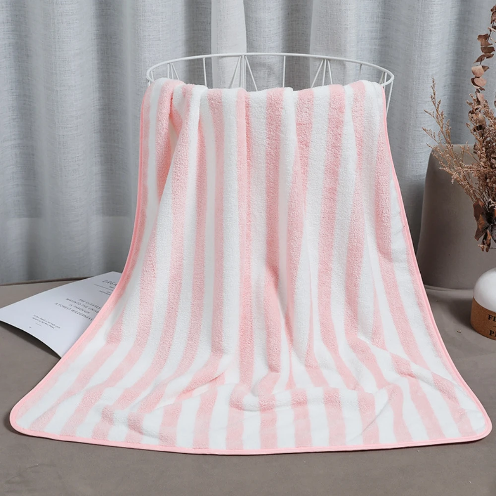 70x140cm Bath Towel Coral Microfiber Fleece Striped Adult Home Textile Bathroom Soft Woman Sauna Large Spa Absorbent Towel
70x140cm Bath Towel Coral Microfiber Fleece Striped Adult Home Textile Bathroom Soft Woman Sauna Large Spa Absorbent Towel