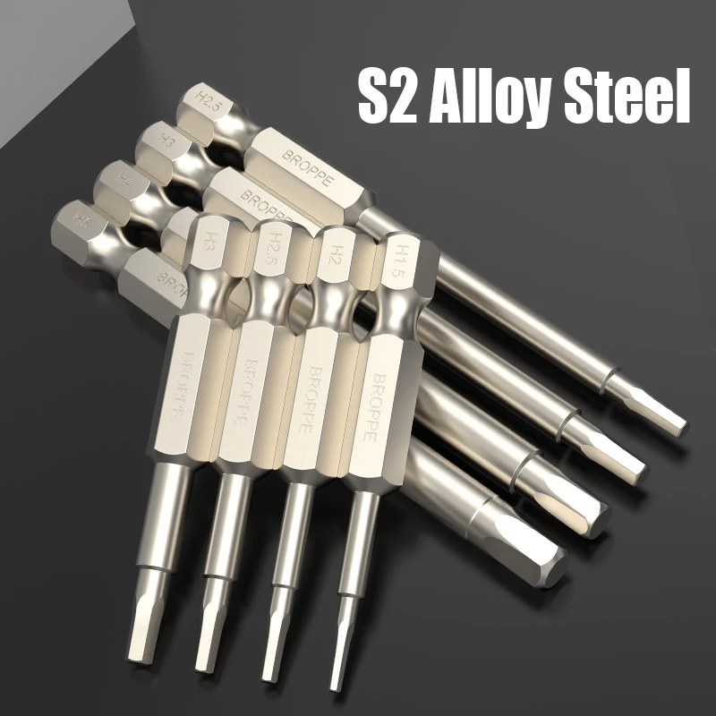 Hexagon Socket Screwdriver Bit 50/75/100/150MM H3-H10 Magnetic Electric Batch Head High Hardness S2 Alloy Steel Screw Driver Bit
Hexagon Socket Screwdriver Bit 50/75/100/150MM H3-H10 Magnetic Electric Batch Head High Hardness S2 Alloy Steel Screw Driver Bit