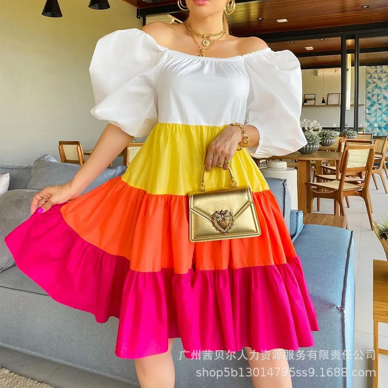 Women Dresses 2022 Spring Summer Fashion Elegant Club Party Print Outfit Casual Birthday A-line New Color Stitched Casual Dress
Women Dresses 2022 Spring Summer Fashion Elegant Club Party Print Outfit Casual Birthday A-line New Color Stitched Casual Dress