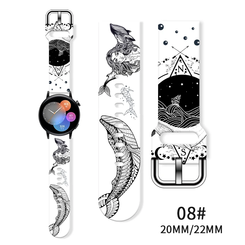 20mm Band for Samsung Galaxy Watch 4 40mm 44mm 4Classic 42mm Dolphin Printed Silicone Strap Watchband Smartwatch Accessories
20mm Band for Samsung Galaxy Watch 4 40mm 44mm 4Classic 42mm Dolphin Printed Silicone Strap Watchband Smartwatch Accessories