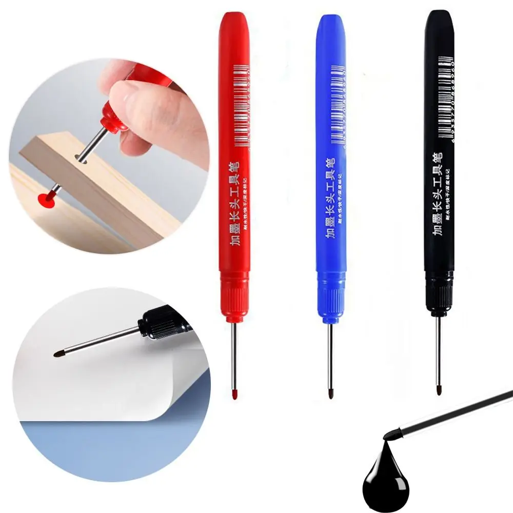 Hot Sale Craftwork Multi-purpose Woodworking Decor Mark Tool Carpenter Pen Deep Hole Marker Pens Long Head Markers
Hot Sale Craftwork Multi-purpose Woodworking Decor Mark Tool Carpenter Pen Deep Hole Marker Pens Long Head Markers