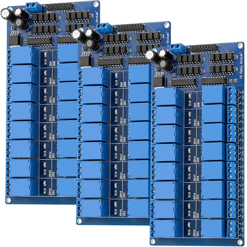 BEAU-3 X 16-Relay Module 12 V With Optocoupler Low-Level Trigger, Compatible With For Arduino
BEAU-3 X 16-Relay Module 12 V With Optocoupler Low-Level Trigger, Compatible With For Arduino