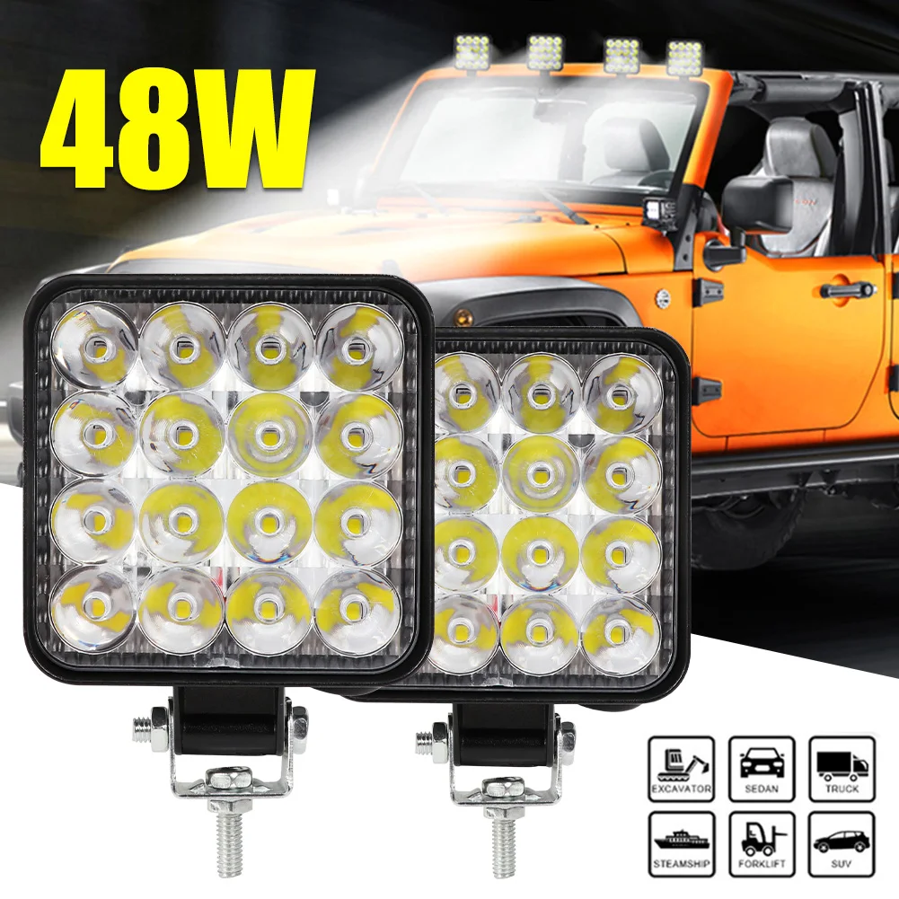 10PCS 48W 16LED Car Work Light High Bright Spotlight Car Headlight Bulbs Universal Car SUV ATV Off-Road Driving Fog Lamps
10PCS 48W 16LED Car Work Light High Bright Spotlight Car Headlight Bulbs Universal Car SUV ATV Off-Road Driving Fog Lamps