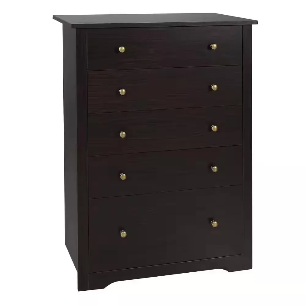 5-Drawer Espresso Chest of Drawers Dresser with Large Drawer 39.5 in. H x 15.6 in. W x 29.9 in. D 
5-Drawer Espresso Chest of Drawers Dresser with Large Drawer 39.5 in. H x 15.6 in. W x 29.9 in. D