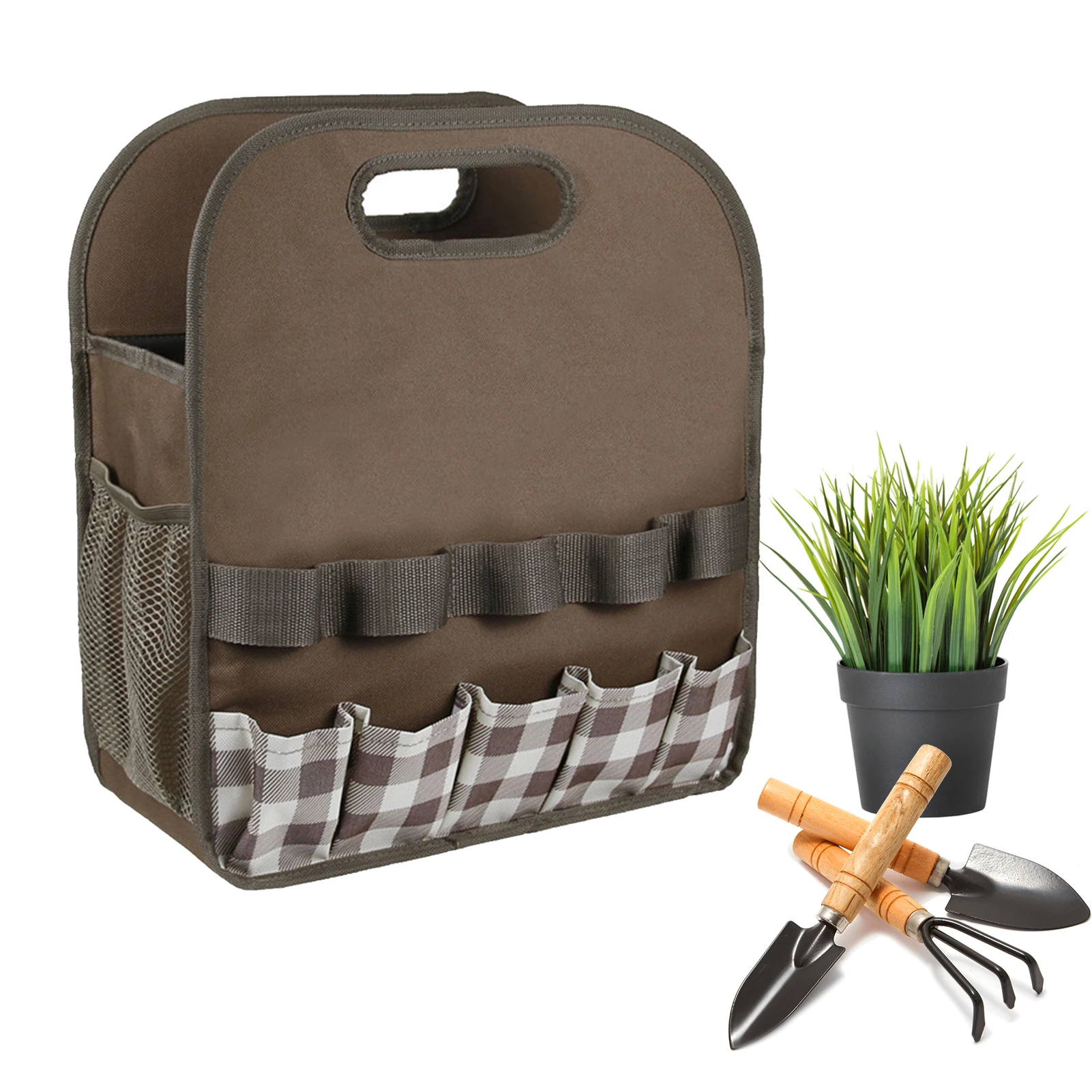 Garden Tote Bag Gardening Tool Tote Organizer With Pockets Home Organizer Gardening Kit Storage 600D Oxford Cloth Coffee 
Garden Tote Bag Gardening Tool Tote Organizer With Pockets Home Organizer Gardening Kit Storage 600D Oxford Cloth Coffee