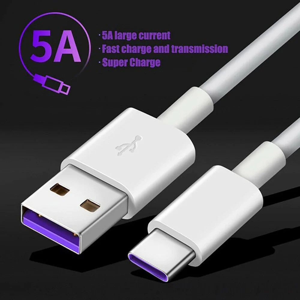 5A Type C Cable USB Fast Charge For Samsung S20 S9 S8 Xiaomi Huawei P30 Pro Mobile Phone Charging Wire White Blcak Cable
5A Type C Cable USB Fast Charge For Samsung S20 S9 S8 Xiaomi Huawei P30 Pro Mobile Phone Charging Wire White Blcak Cable