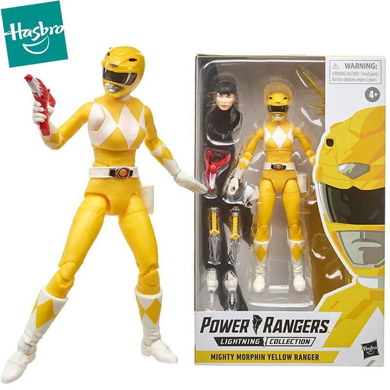 

In Stock Hasbro Power Rangers Lightning Collection Mighty Morphin Yellow Ranger Action Figure Collectible Model Toys For Fans